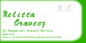melitta oravecz business card
